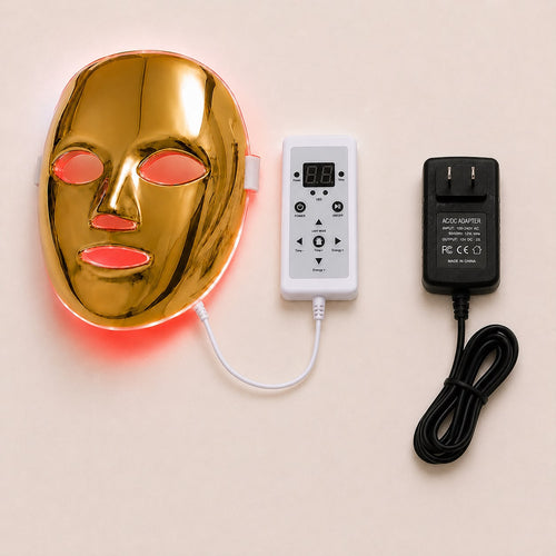 Premium LED Facial Therapy Mask | Gold Luxury Skincare Device